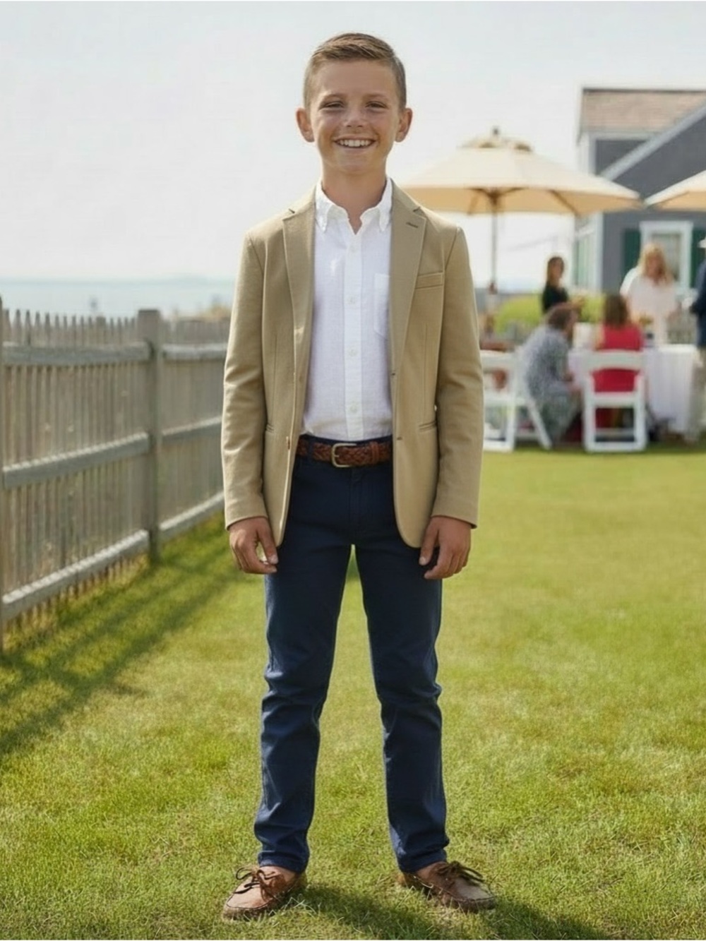 NWT Lauren Ralph Lauren Boys Beugene Navy Linen Pants Trousers‎ Preppy Classic
